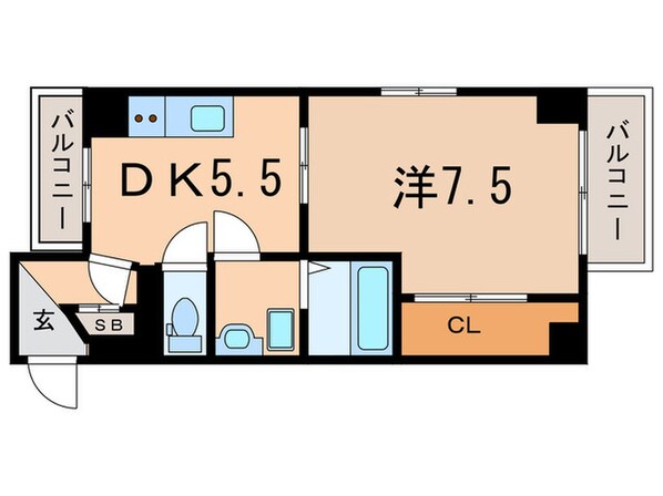 ピュアコート五条の物件間取画像